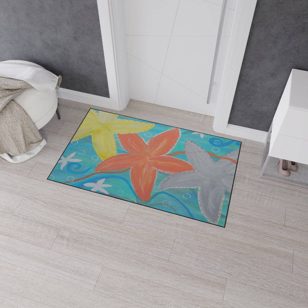 Starfish Beach Floor Mat — Colorful Coastal Doormat