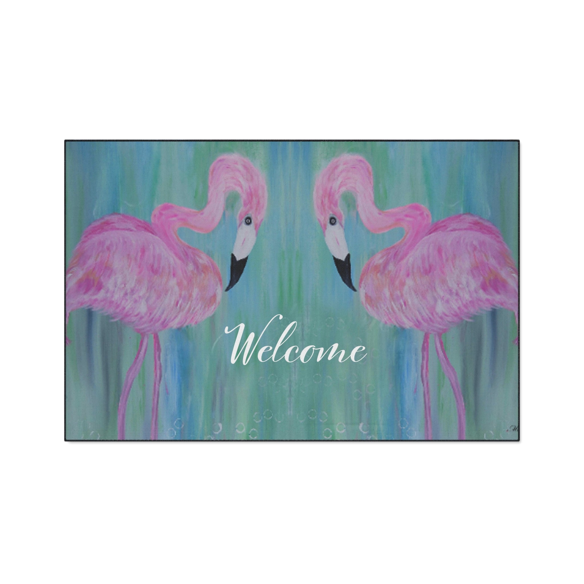 Flamingo Welcome Floor Mat — Heavy Duty Outdoor/Indoor Doormat