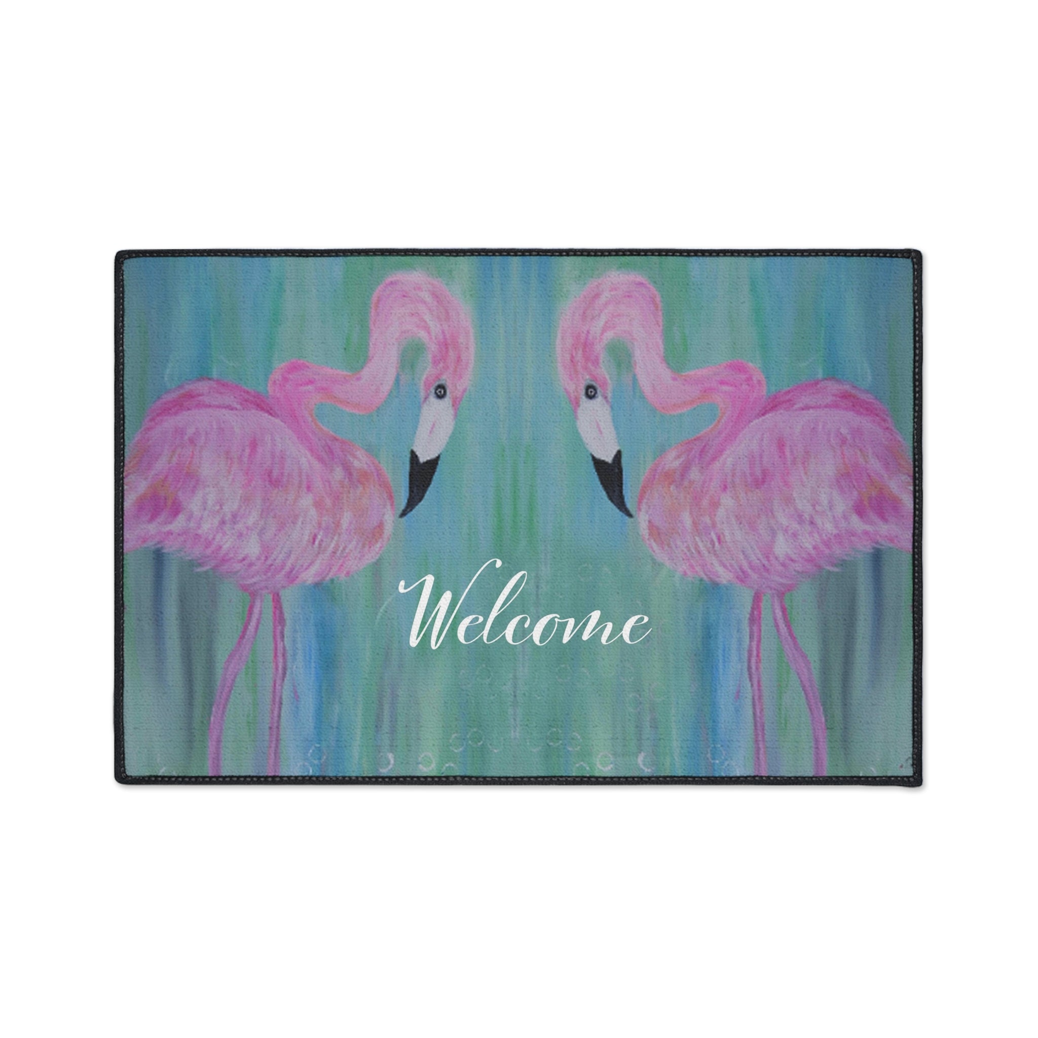 Flamingo Welcome Floor Mat — Heavy Duty Outdoor/Indoor Doormat