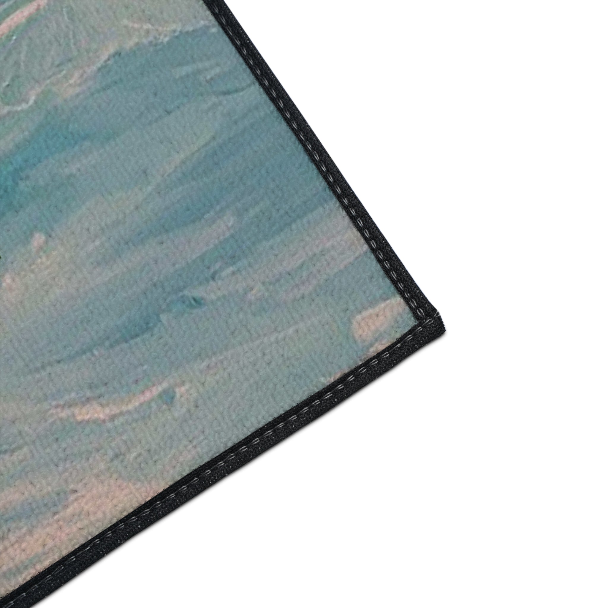 Tropical Palm Floor Mat — Palm Trees with String Lights Beach Doormat