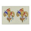 Cajun Fleur-de-Lis Area Rug — Gold with seafood Accents Mat