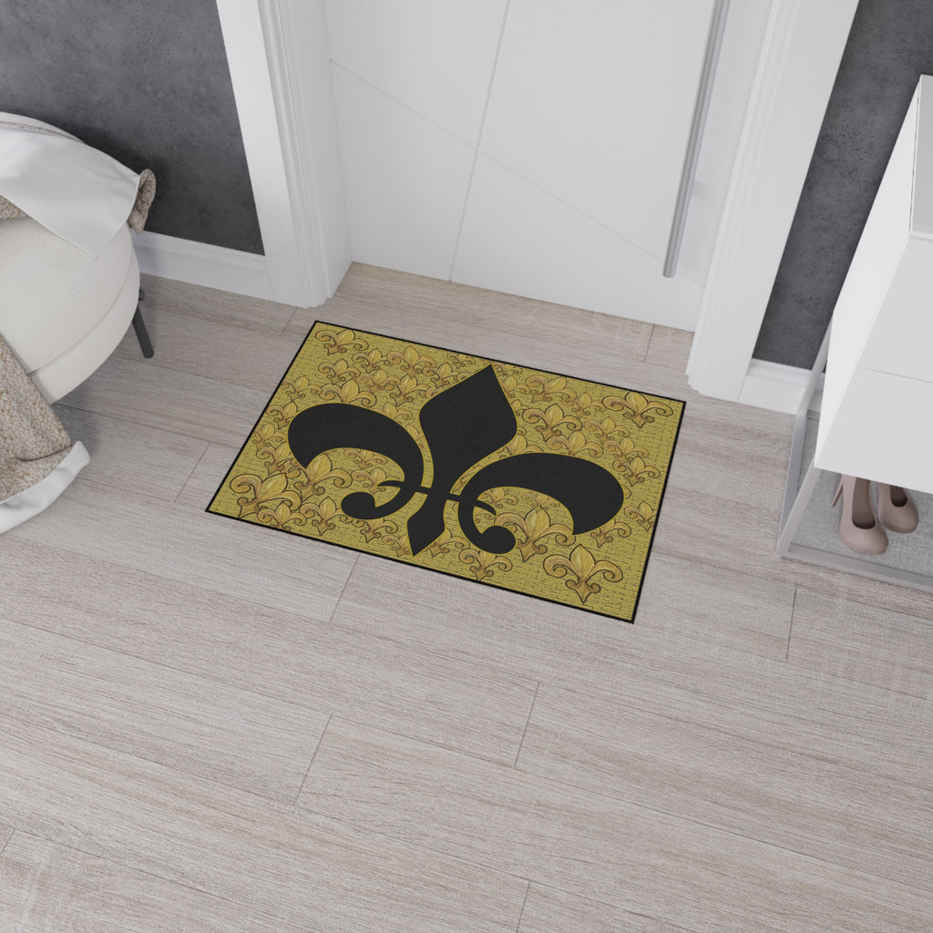 Fleur-de-Lis Heavy Duty Floor Mat – Durable Entry Rug with Classic French Emblem