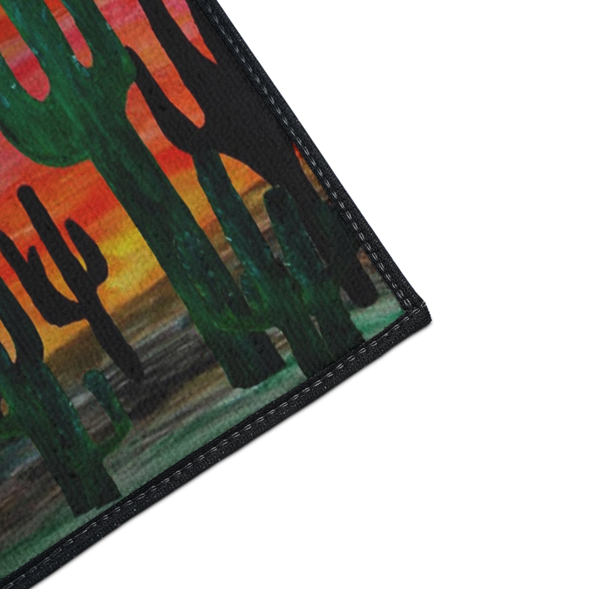 Desert Sunset Cactus Floor Mat