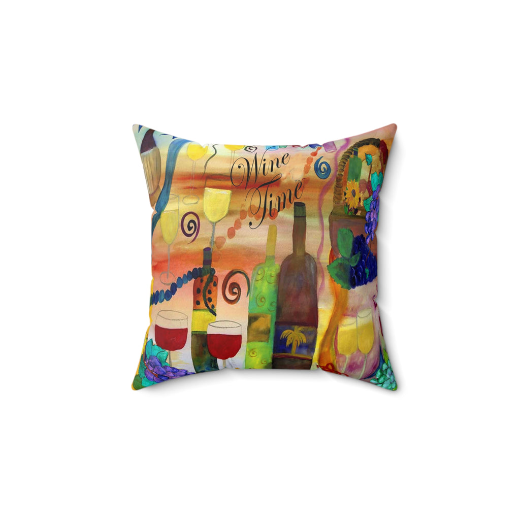 Wine Time Decorative Pillow