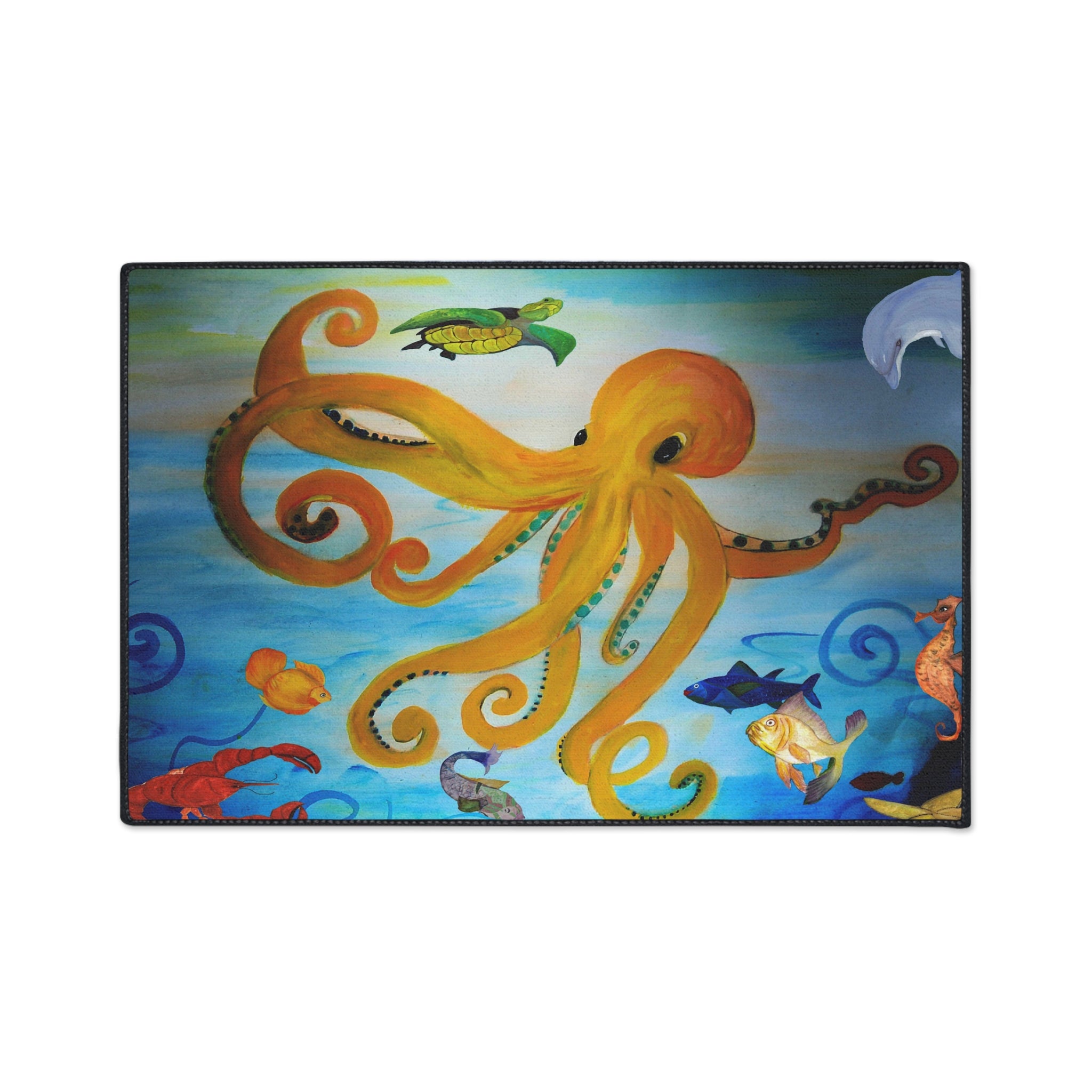 Octopus Ocean Floor Mat — Heavy Duty Waterproof Entry Rug