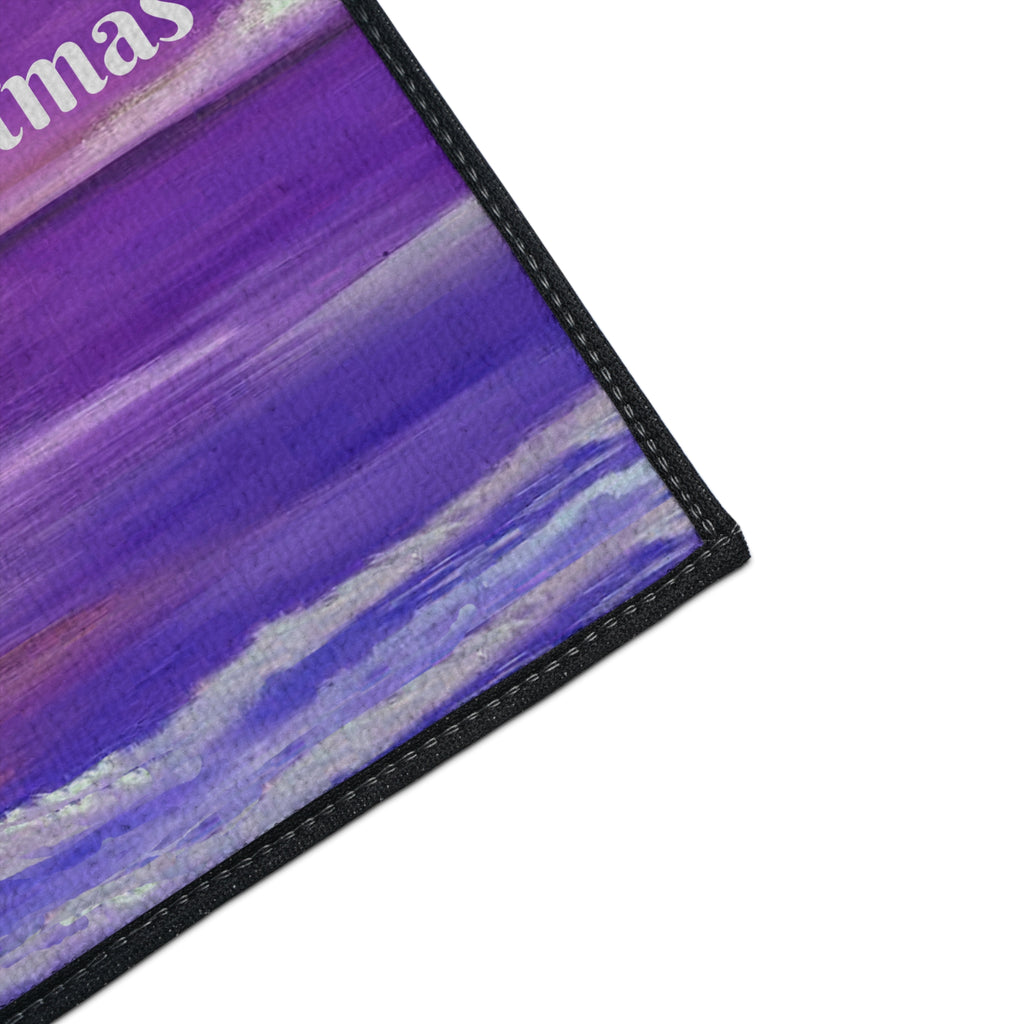 Merry Christmas Pelican Heavy-Duty Floor Mat — Coastal Holiday Welcome Mat