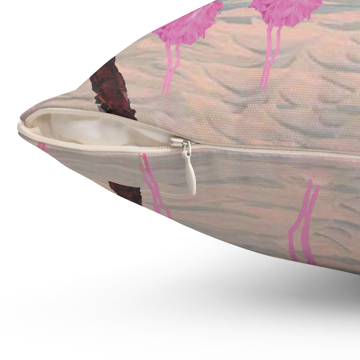 Tropical Flamingo Pillow - Pink Flamingo Beach Decorative Throw Pillow