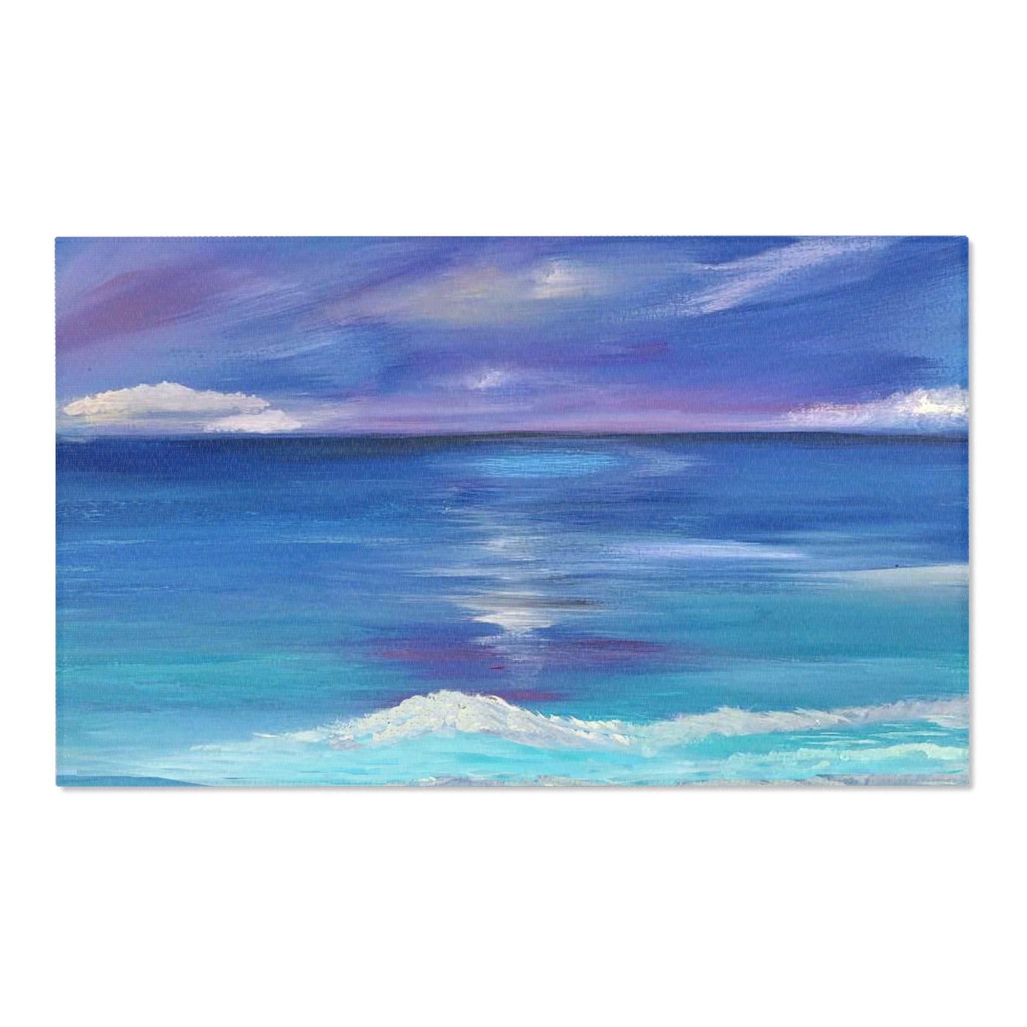 Coastal Serenity Ocean Waves Area Rug