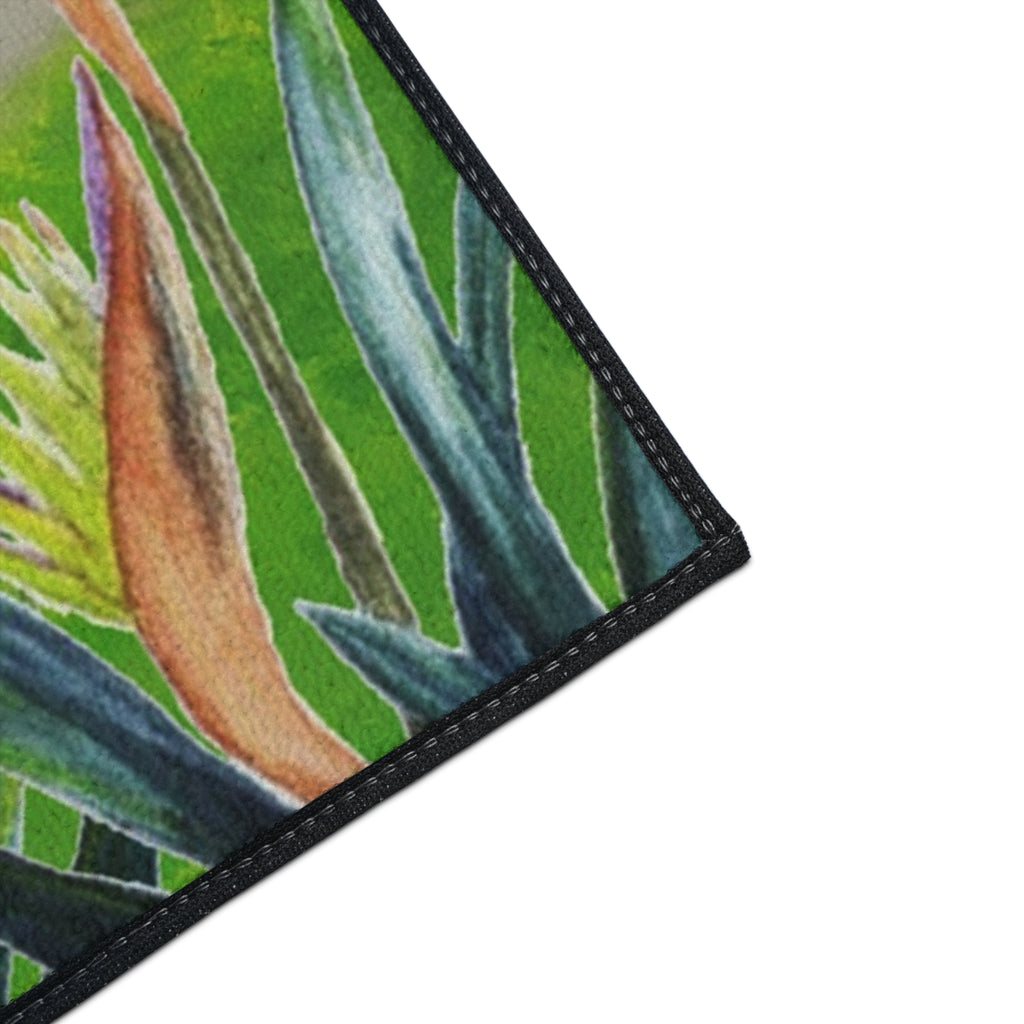 Bird of Paradise Floral Floor Mat - Heavy Duty Entry Rug
