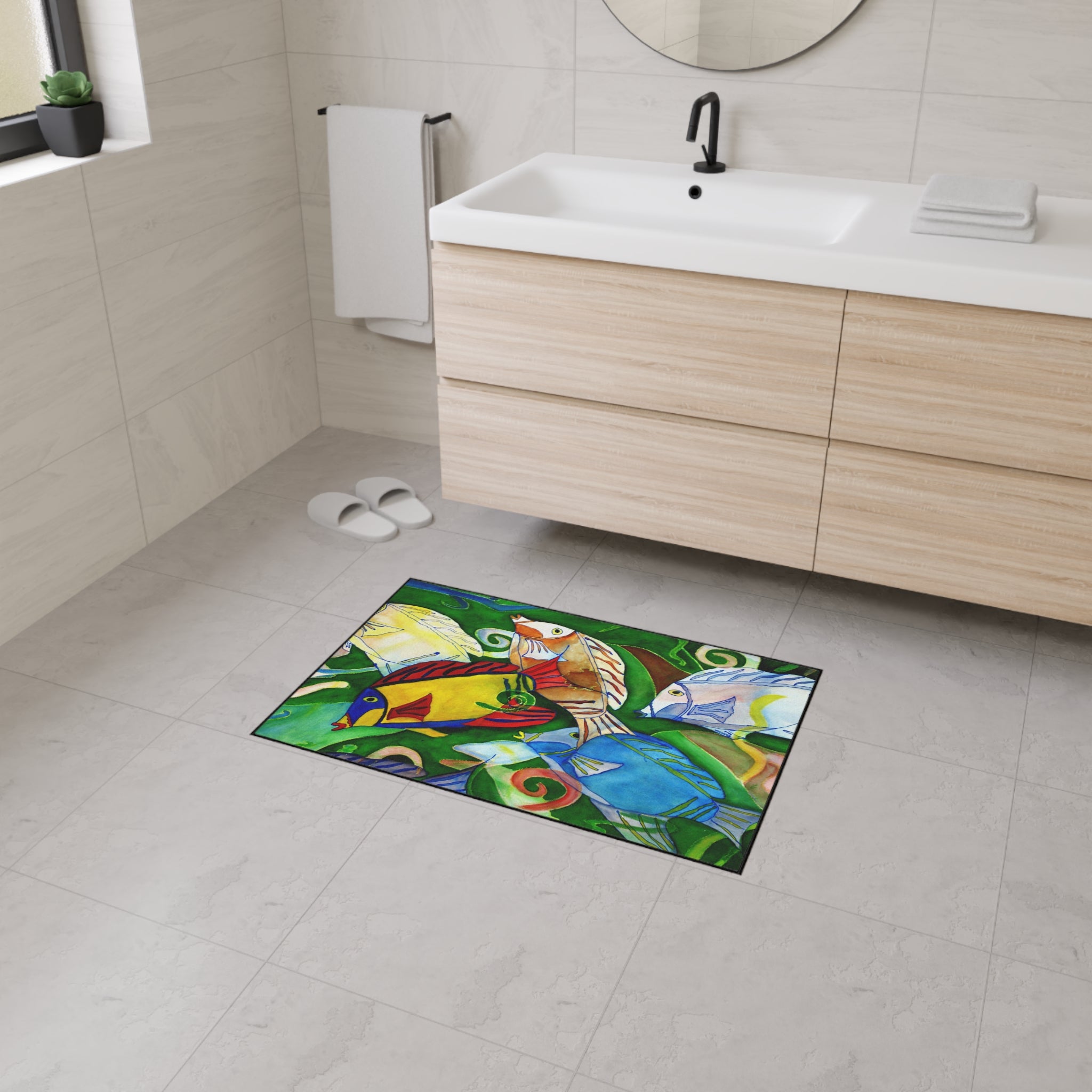 Tropical Fish Heavy-Duty Floor Mat — Colorful Reef Doormat