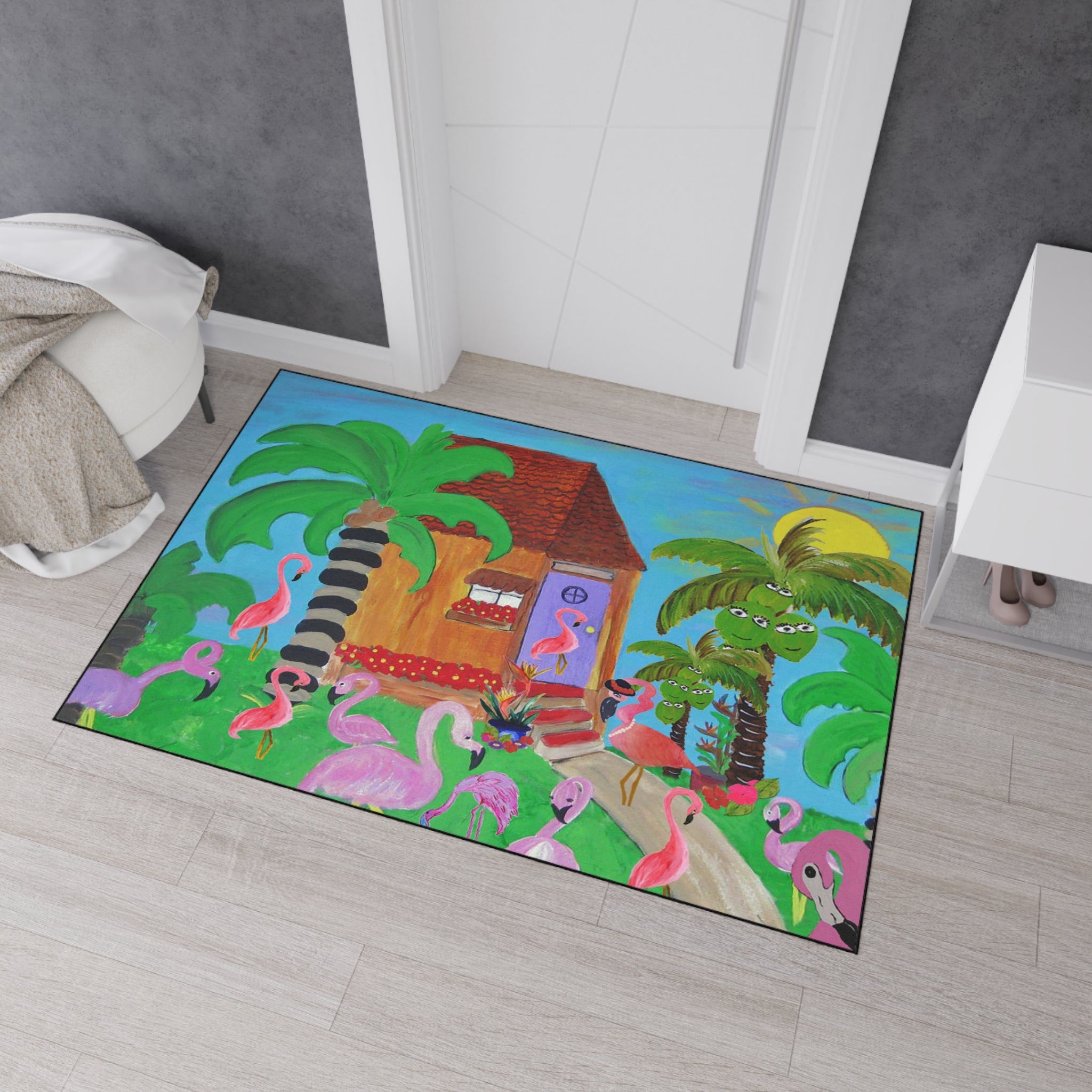 Tropical Flamingo Doormat — Heavy Duty Outdoor/Indoor Floor Mat