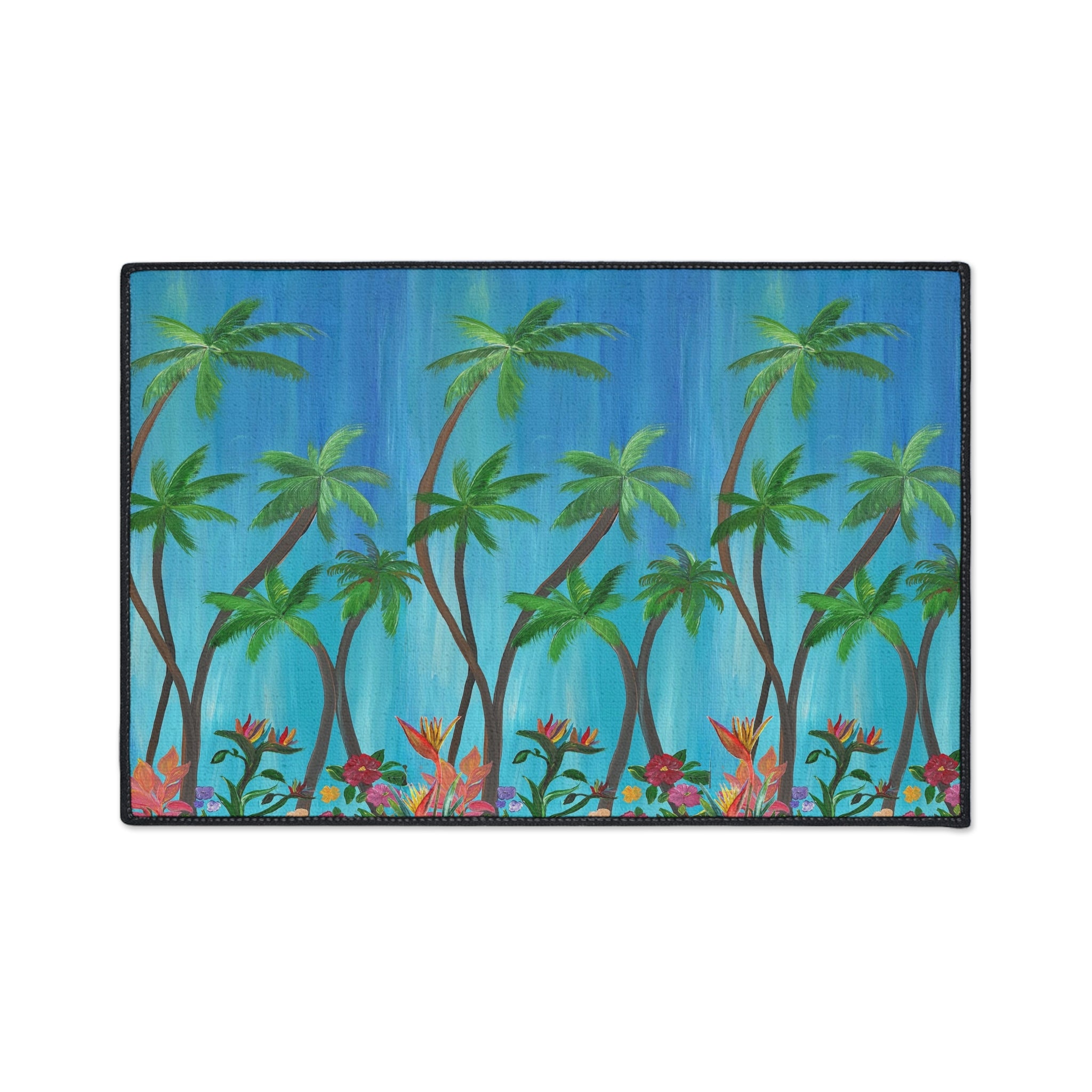 Tropical Palm Doormat — Heavy-Duty Outdoor Floor Mat