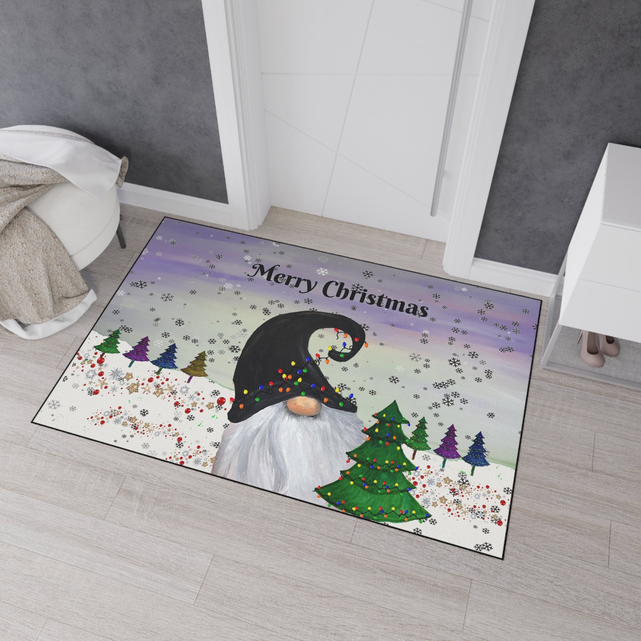 Christmas Gnome Floor Mat – Merry Christmas Holiday Doormat