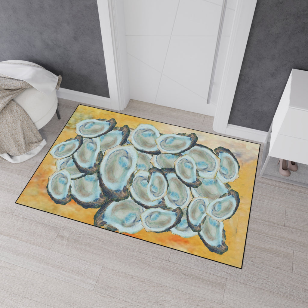 Oyster Shell Heavy-Duty Floor Mat — Coastal Seaside Entry Rug