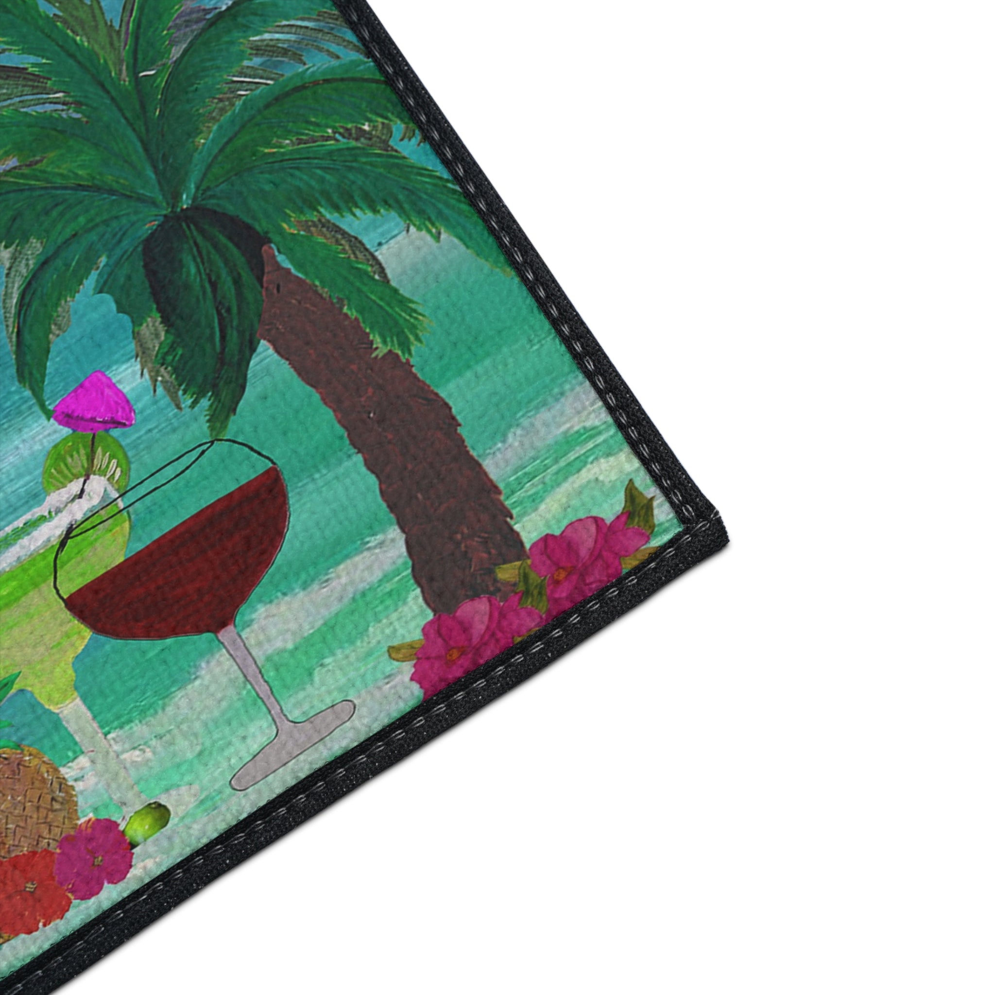 Beach Cocktail Floor Mat – "It's 5 O'Clock Somewhere" Heavy Duty Welcome Mat