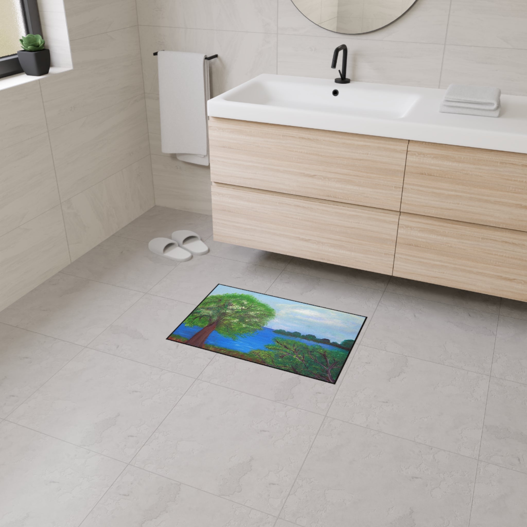 Scenic Lakeview Heavy-Duty Floor Mat