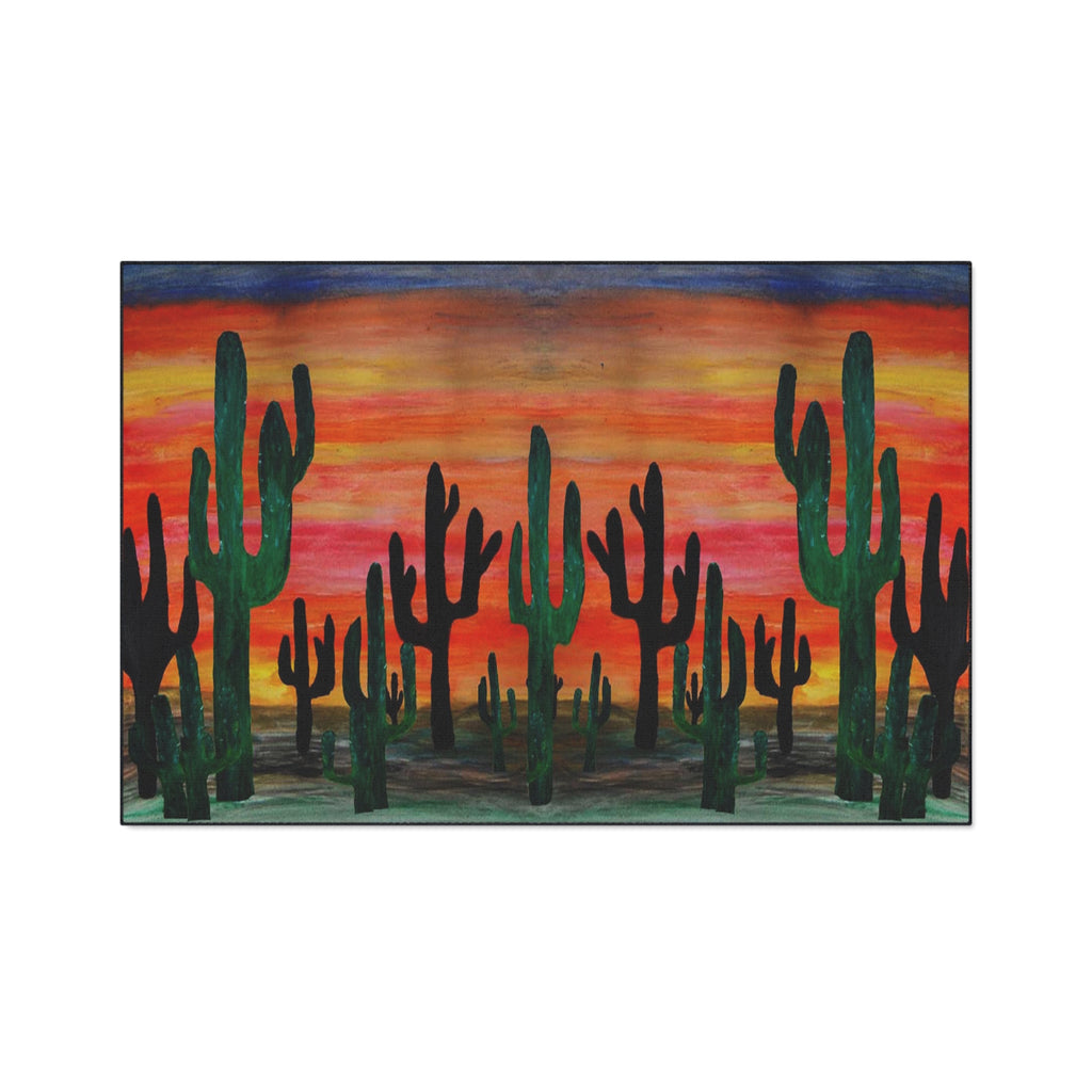 Desert Sunset Cactus Floor Mat