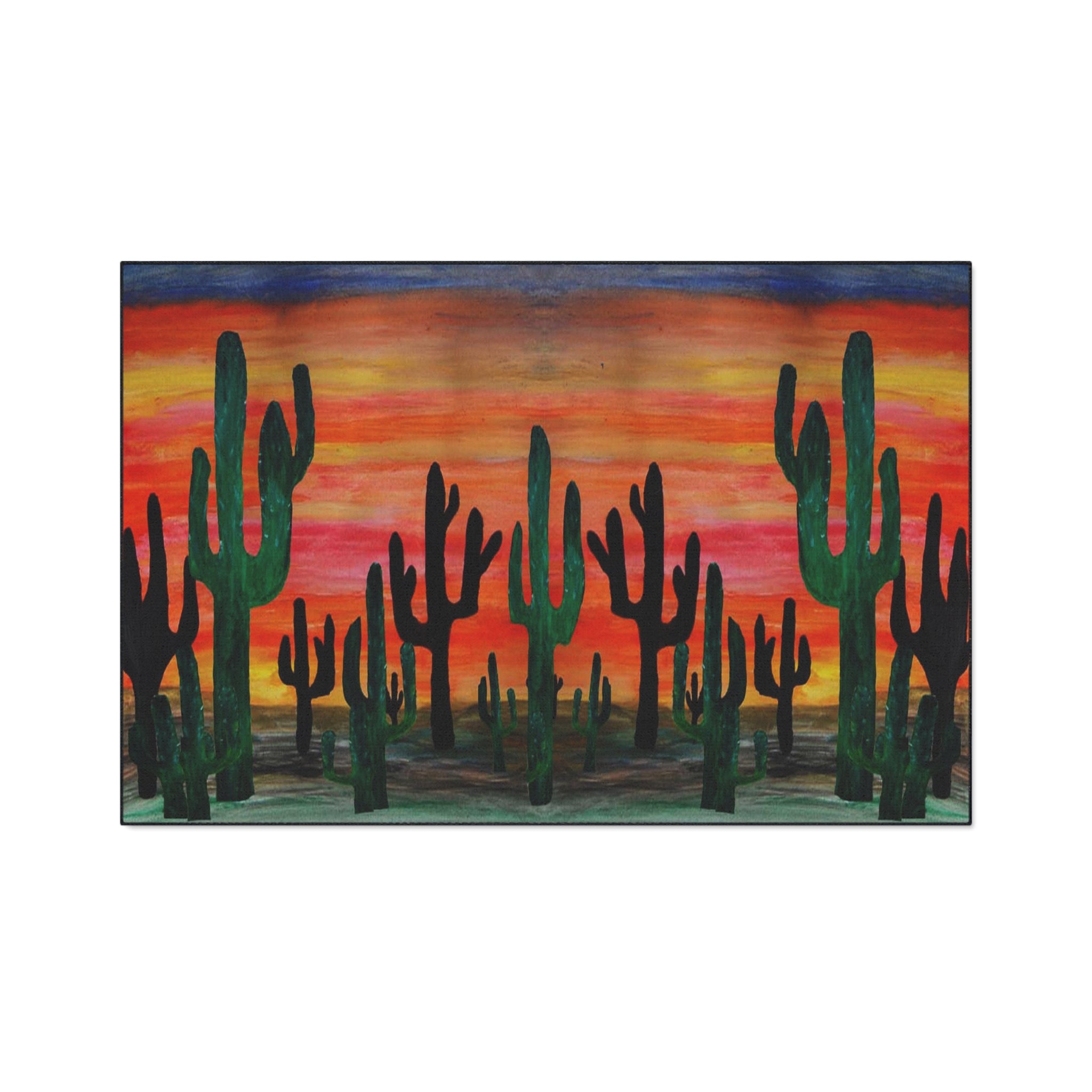 Desert Sunset Cactus Floor Mat