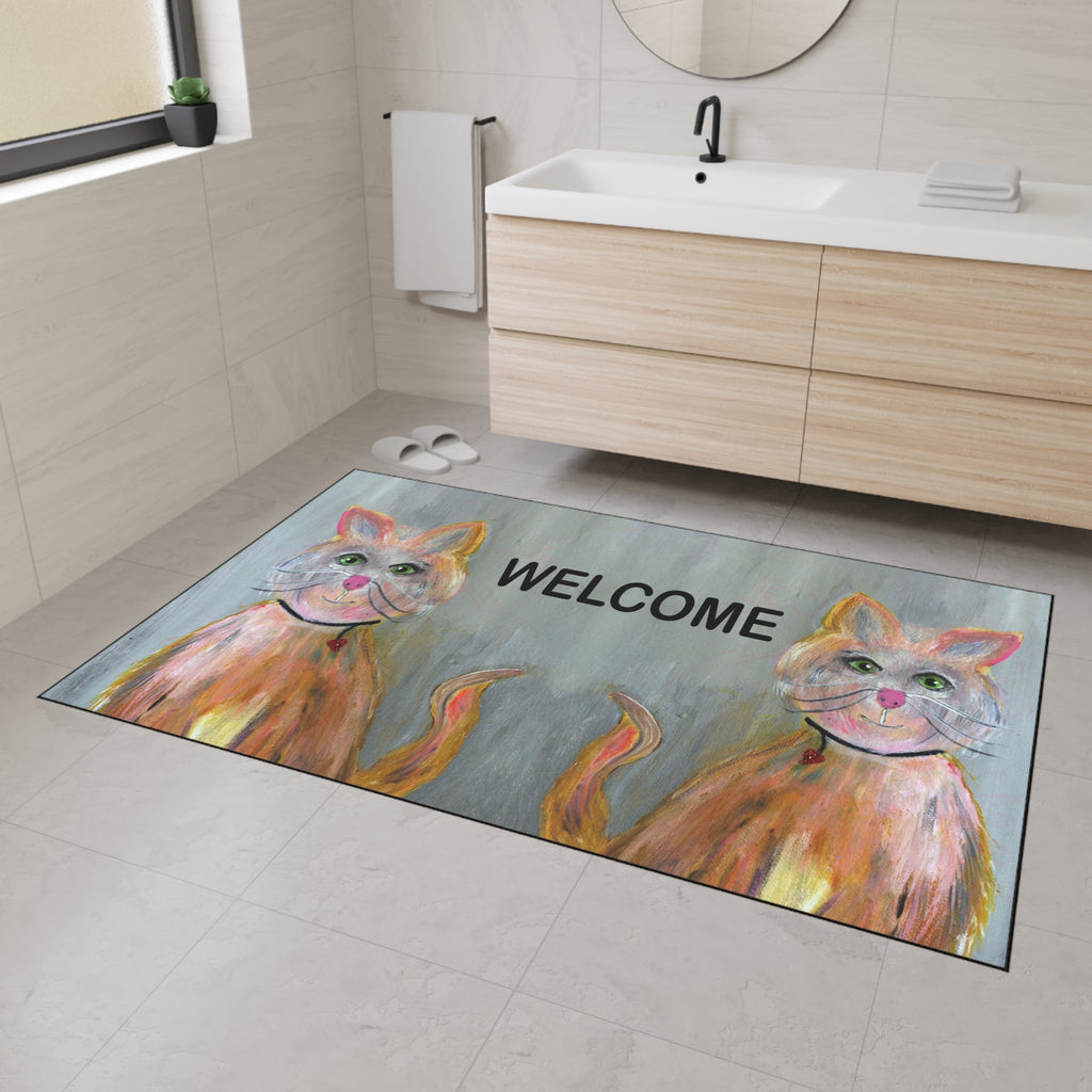Welcome Cat Heavy Duty Floor Mat