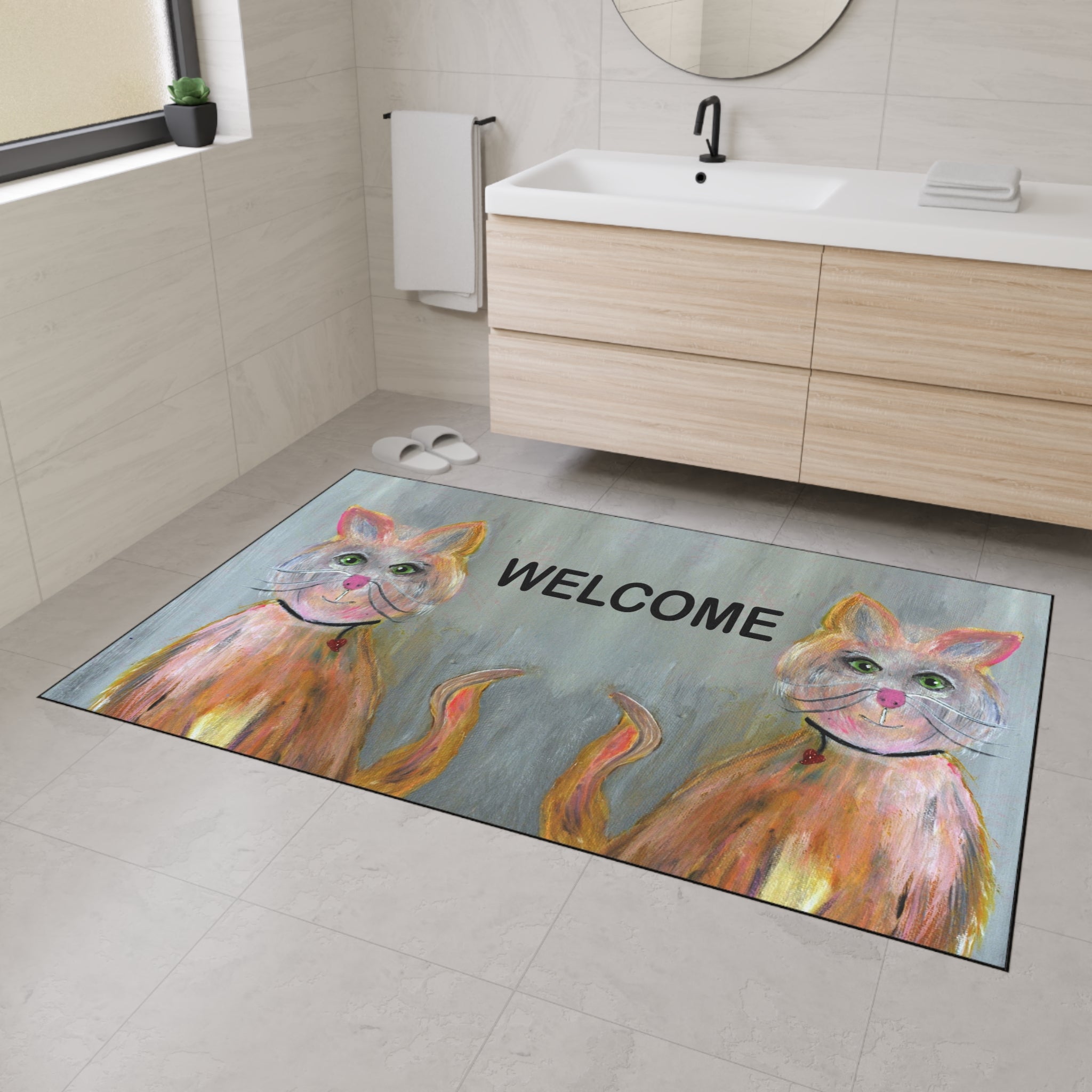 Welcome Cat Heavy Duty Floor Mat