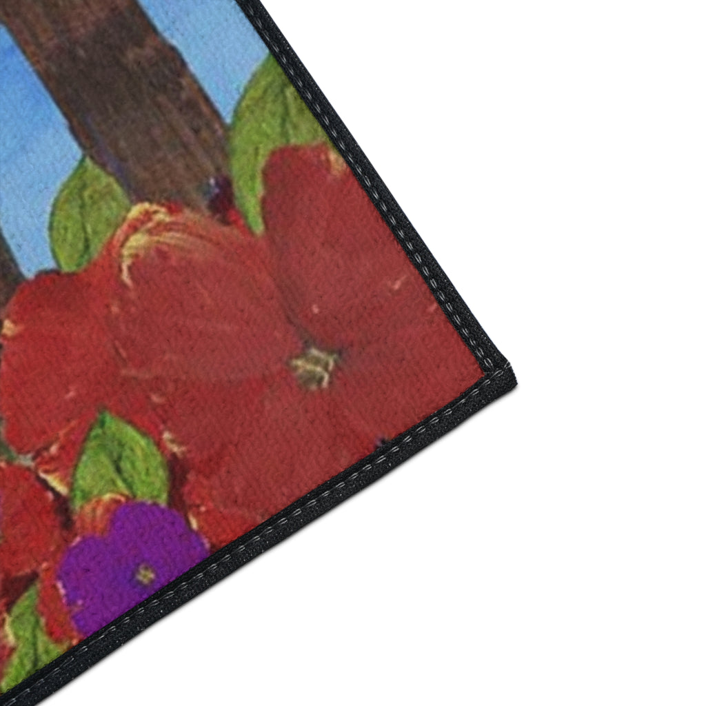 Tropical Beach Floor Mat – Palm Trees & Ocean Welcome Rug