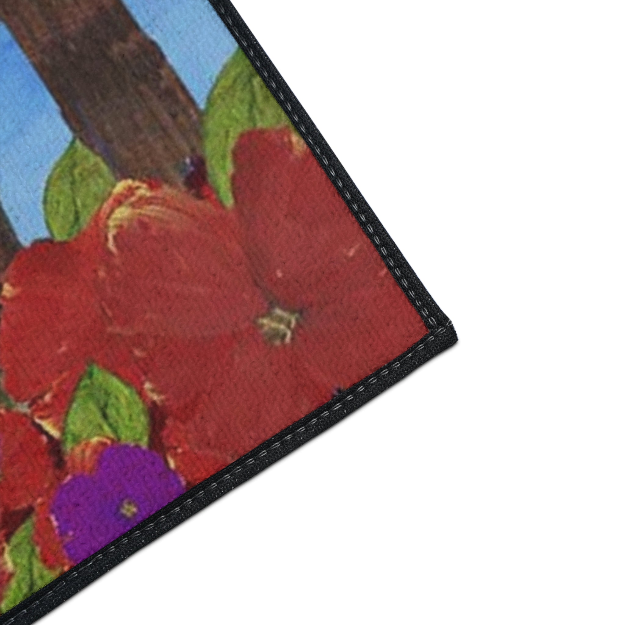 Tropical Beach Floor Mat – Palm Trees & Ocean Welcome Rug