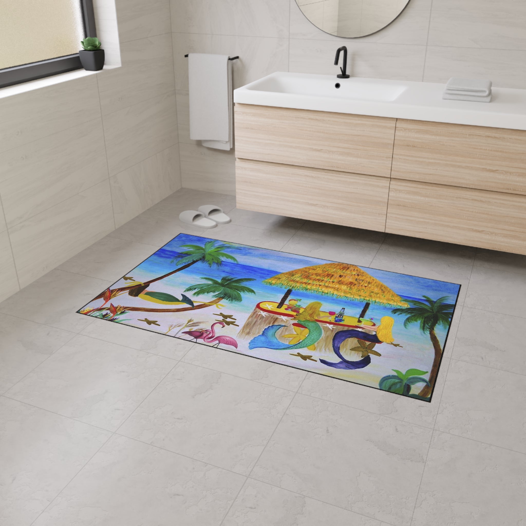Tropical Mermaid Beach Mat — Heavy Duty Outdoor/Indoor Doormat