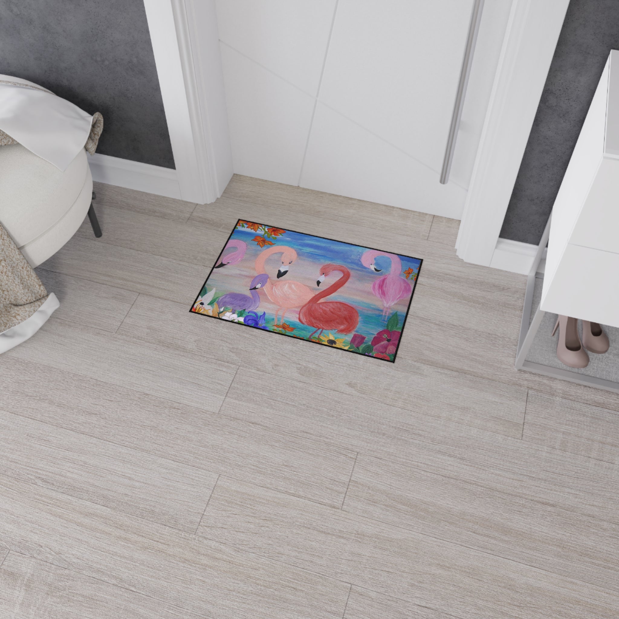 Flamingo Garden Heavy Duty Floor Mat