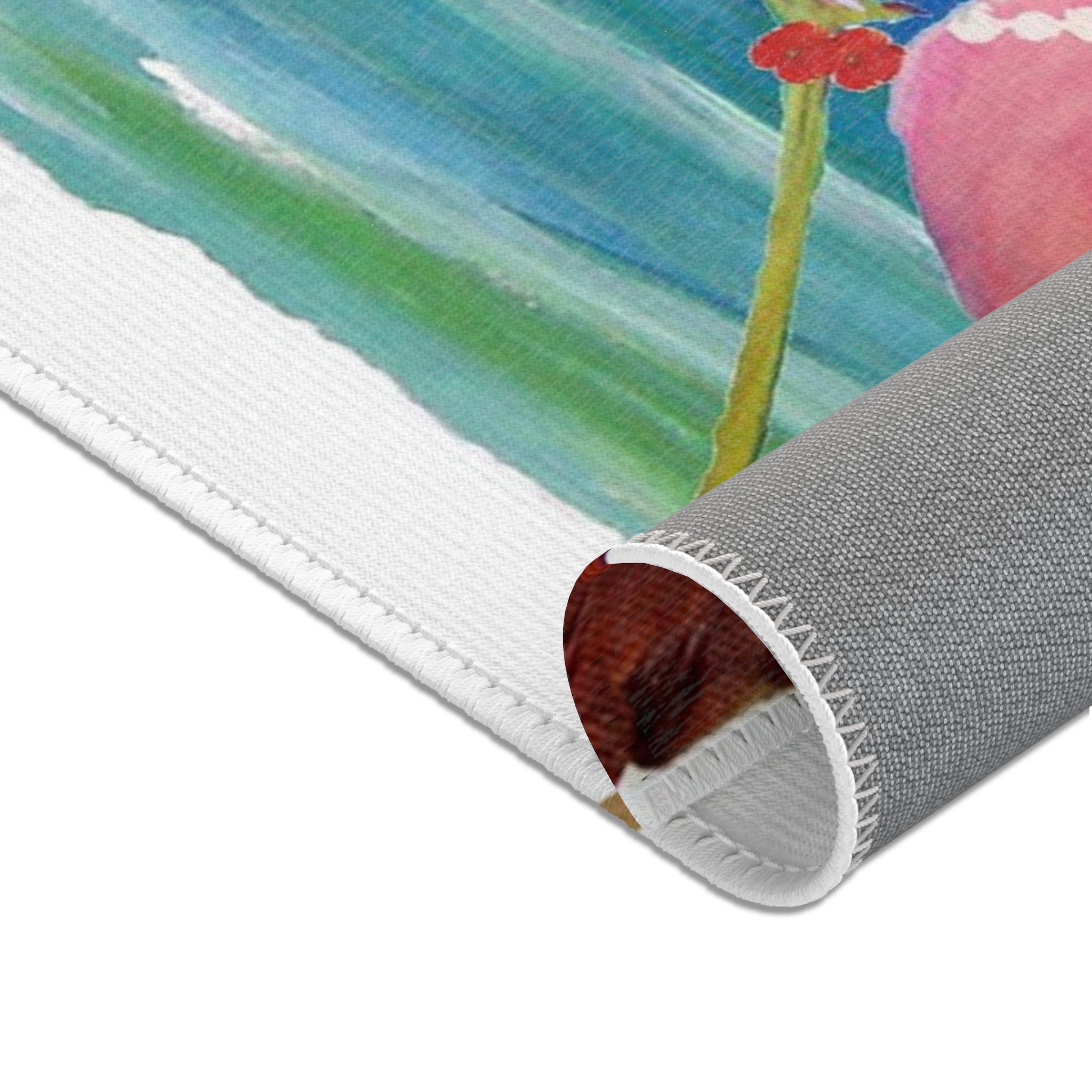 Tropical Flamingo 'At 4 We Pour' Area Rug – Beach Bar Cocktail Mat