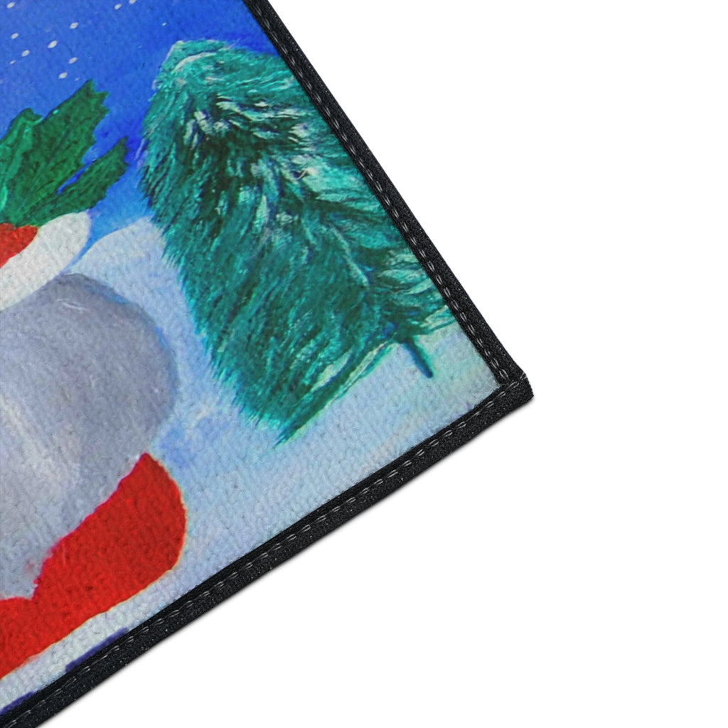 Christmas Gnome Heavy Duty Floor Mat – Merry Christmas Holiday Welcome Rug