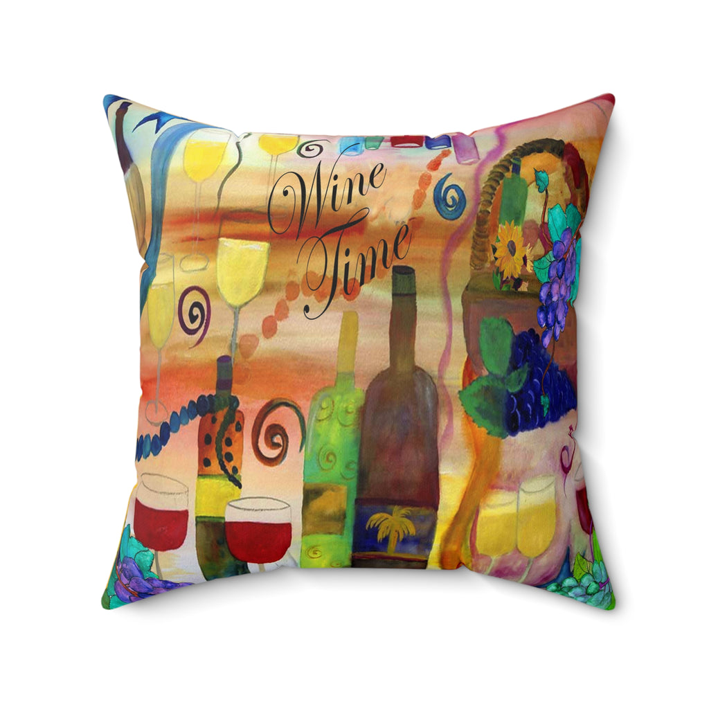 Wine Time Decorative Pillow