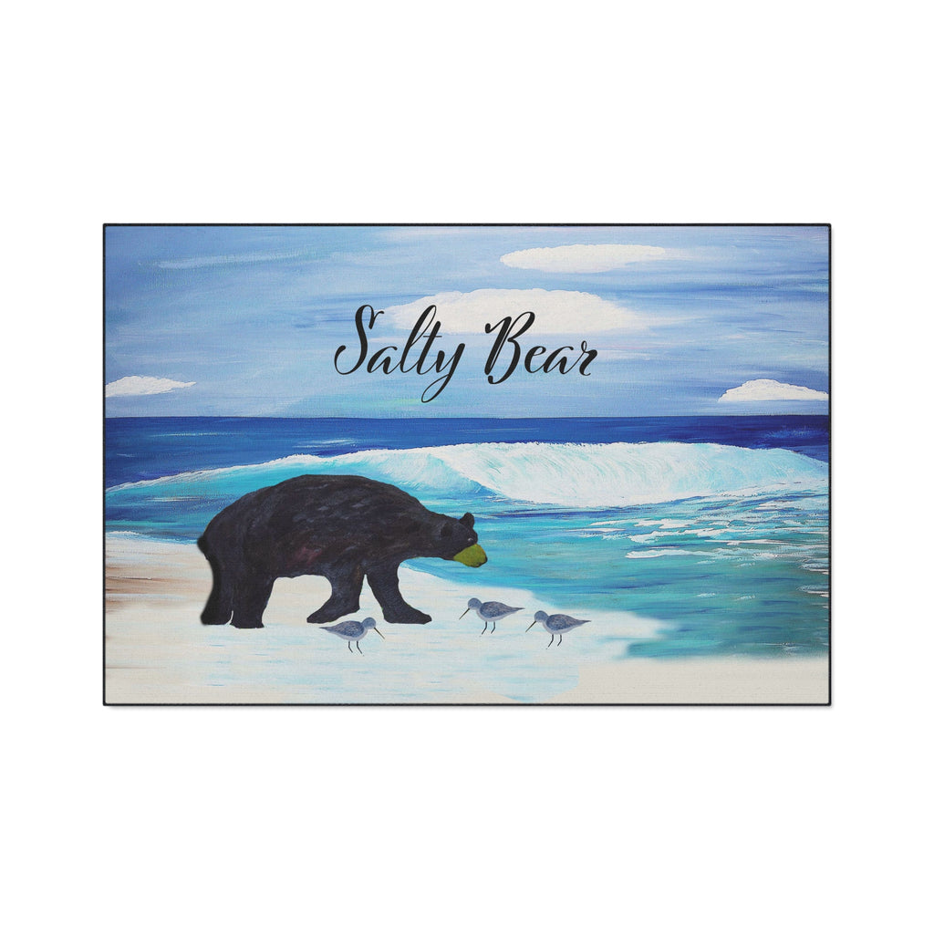 Coastal 'Salty Bear' Heavy-Duty Floor Mat — Beach Bear Welcome Mat