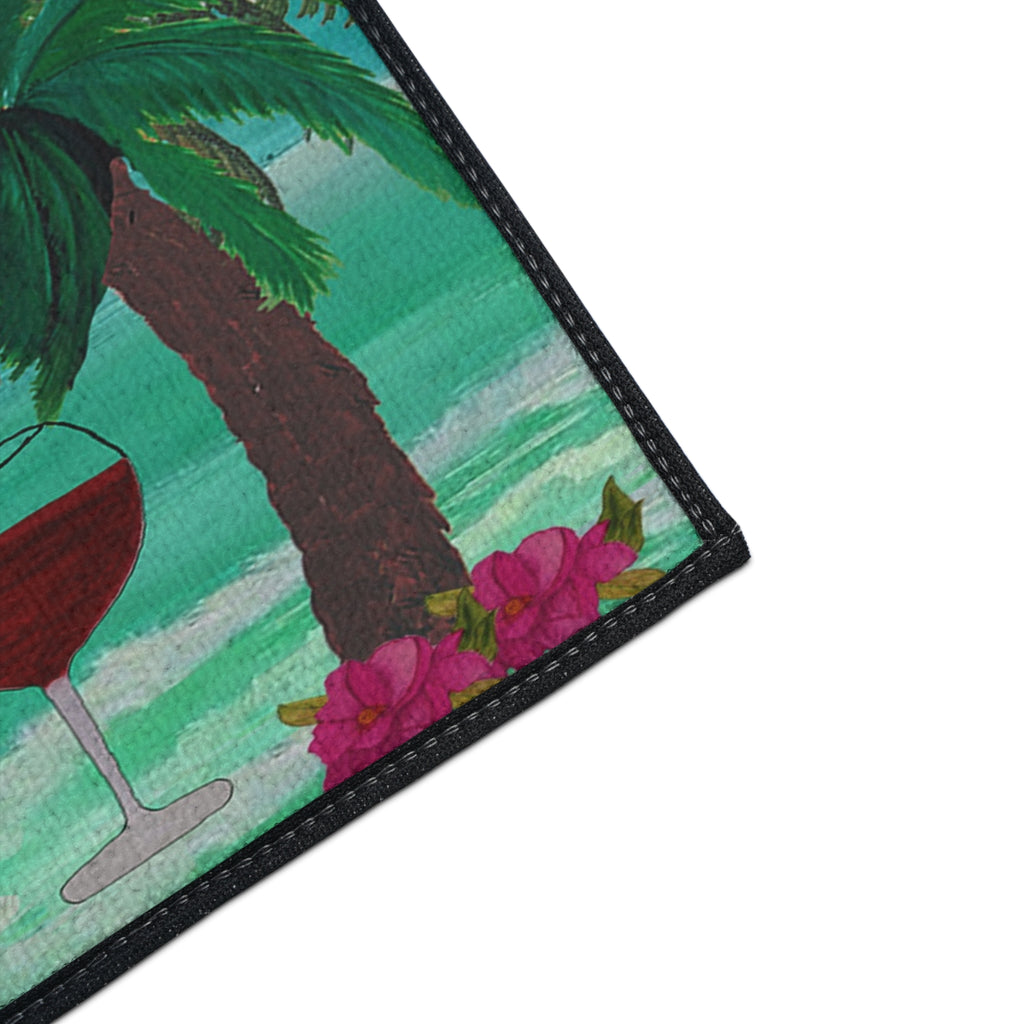 Beach Cocktail Floor Mat – "It's 5 O'Clock Somewhere" Heavy Duty Welcome Mat