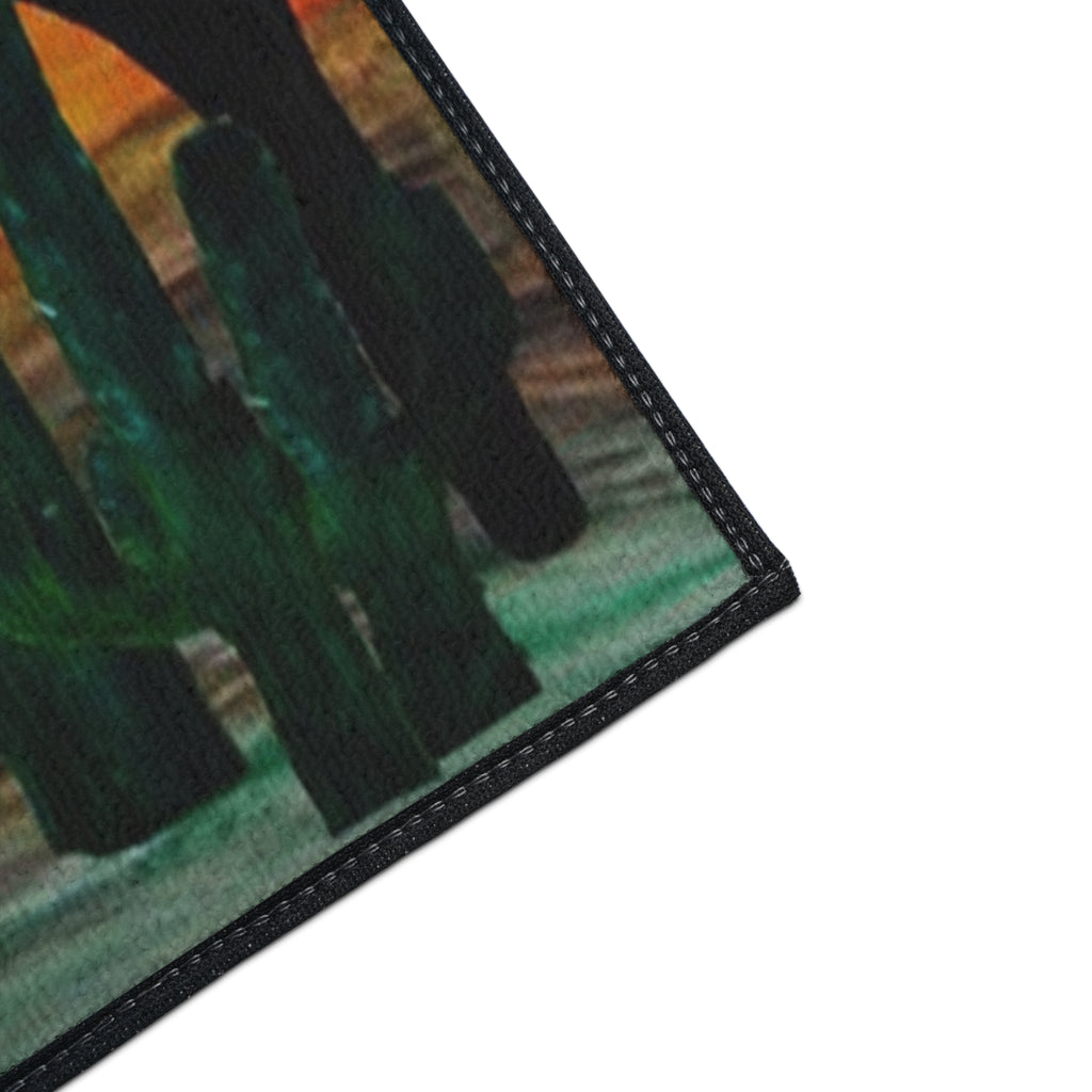 Desert Sunset Cactus Floor Mat