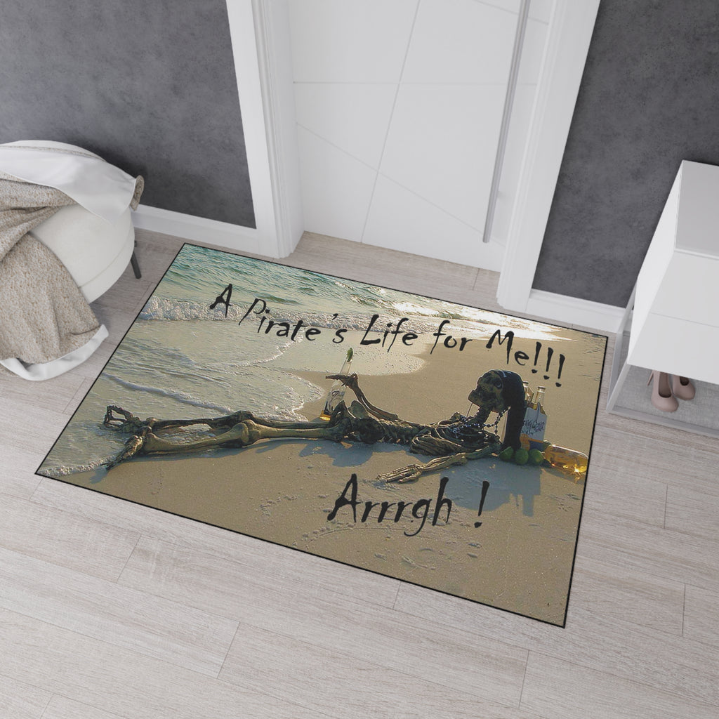 Pirate's Life Beach Floor Mat — "A Pirate's Life for Me!!! Arrgh!" Rug