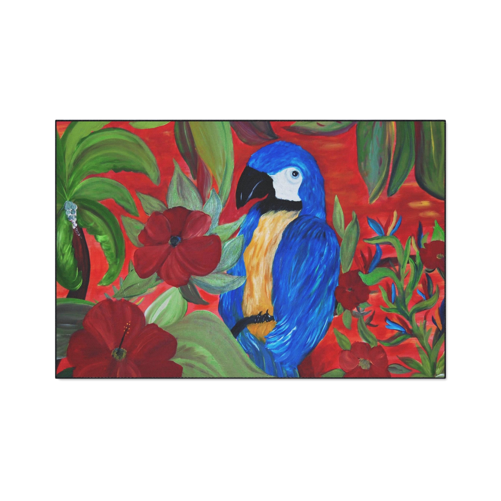 Tropical Macaw Floor Mat — Heavy-Duty Non-Slip Door Rug