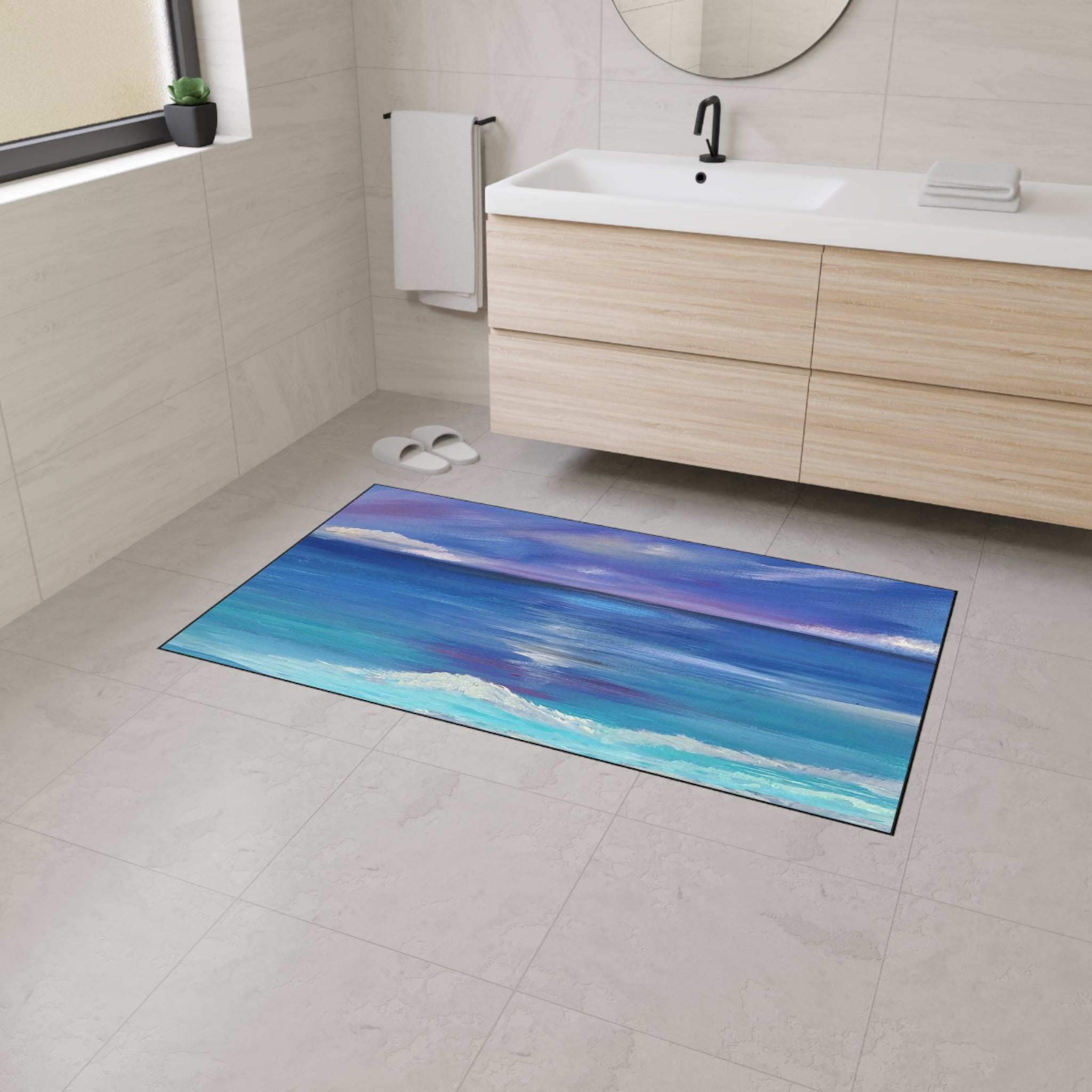 Ocean Panorama Heavy Duty Floor Mat — Seascape Welcome Mat