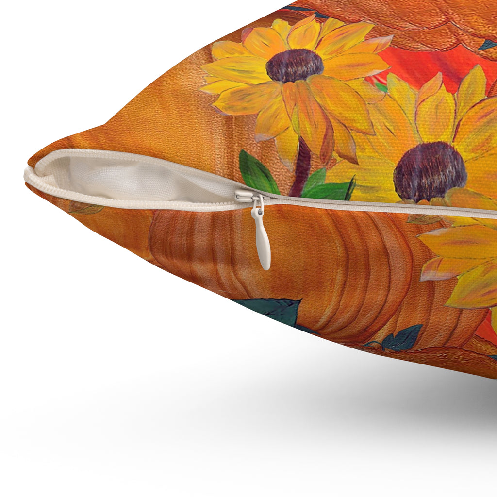 Thanksgiving Holiday Autumn Pumpkin Patch Decorative Pillow