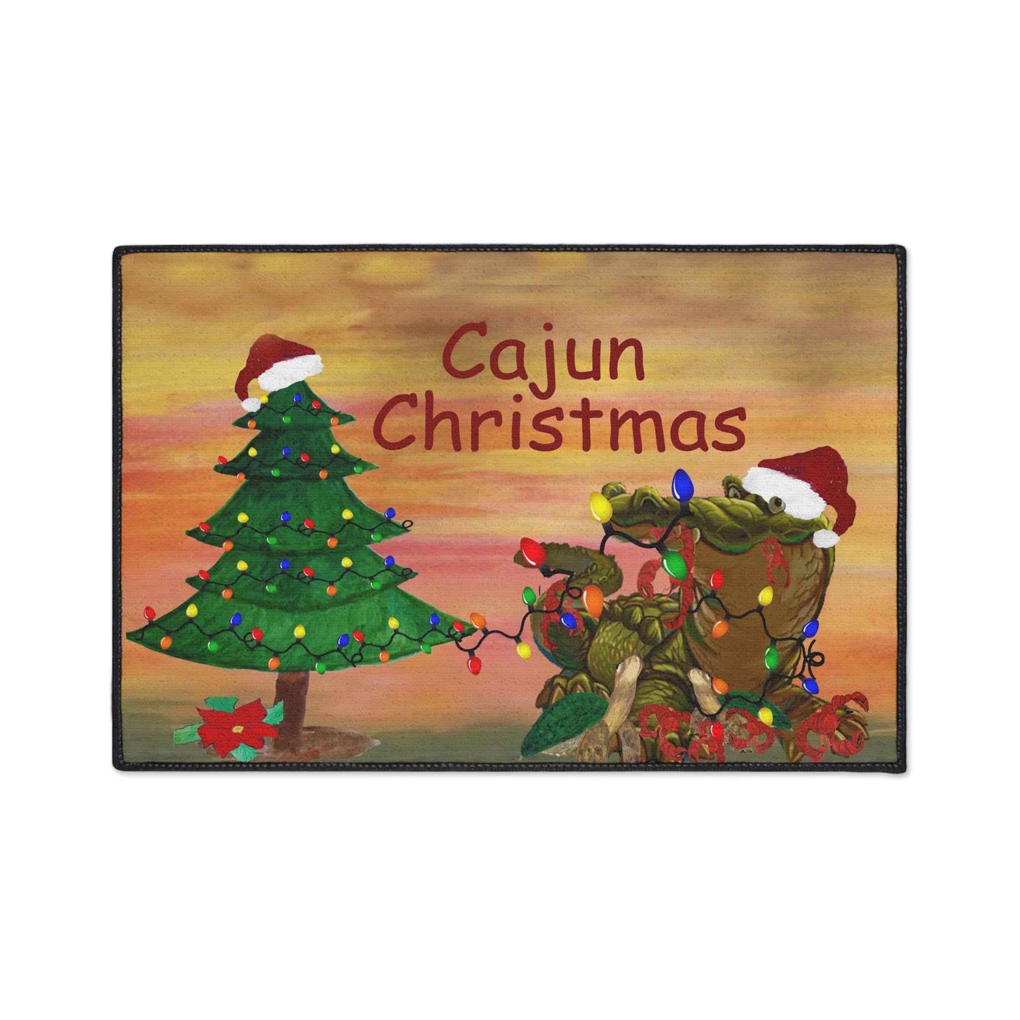 Cajun Christmas Heavy-Duty Floor Mat