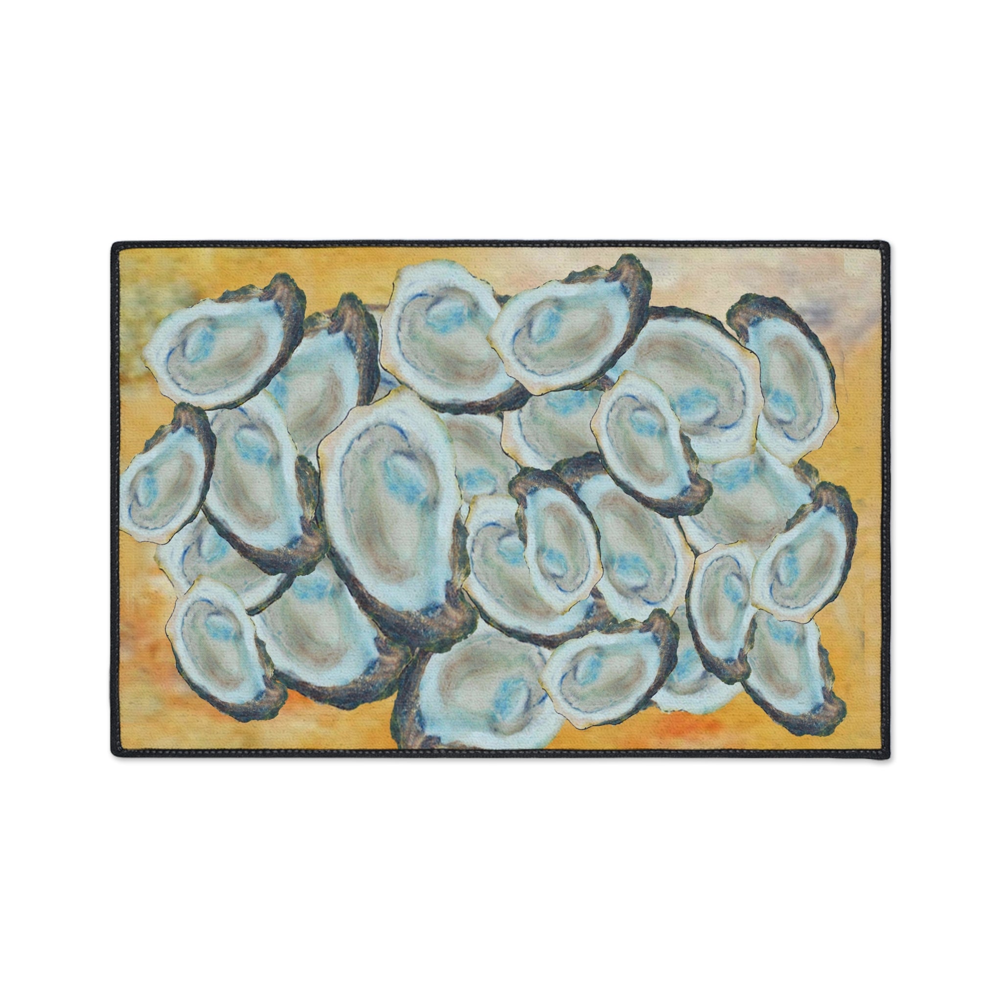 Oyster Shell Heavy-Duty Floor Mat — Coastal Seaside Entry Rug