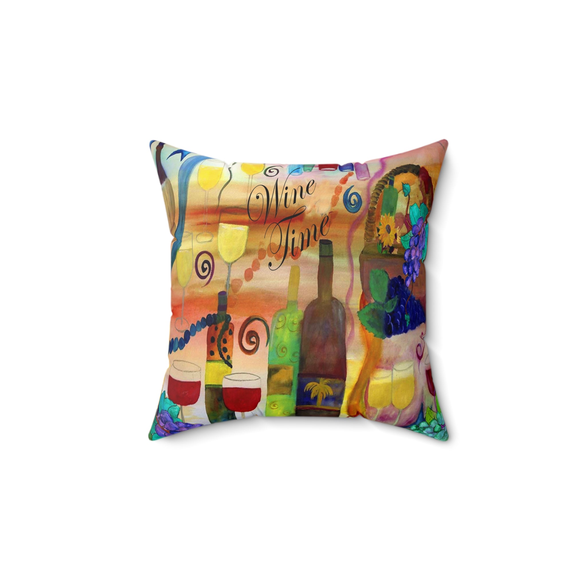 Wine Time Decorative Pillow