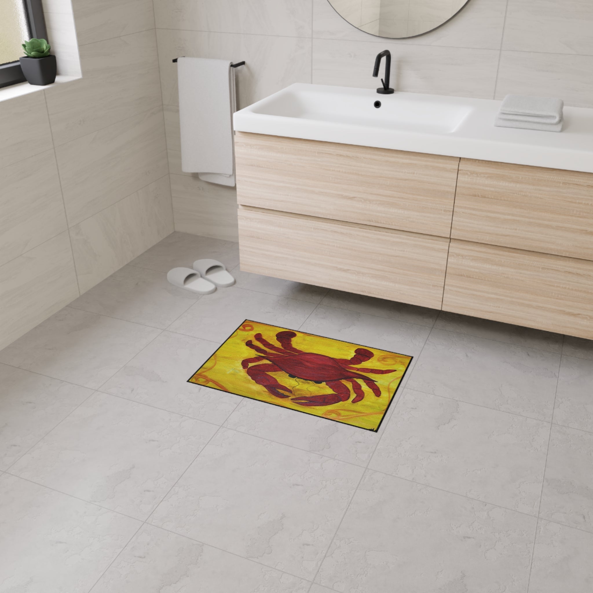 Red Crab Heavy-Duty Floor Mat — Coastal Nautical Doormat