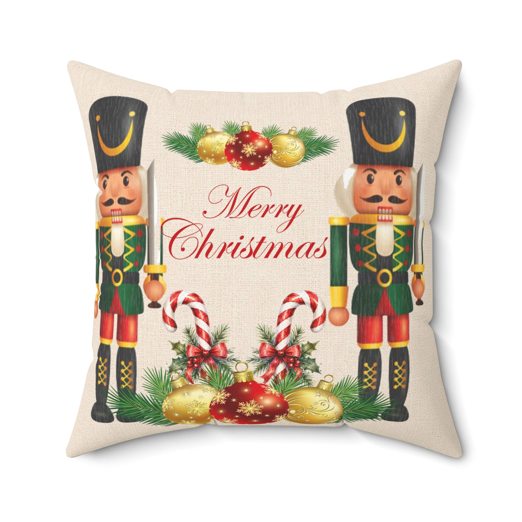 Nutcracker Merry Christmas Decorative Pillow