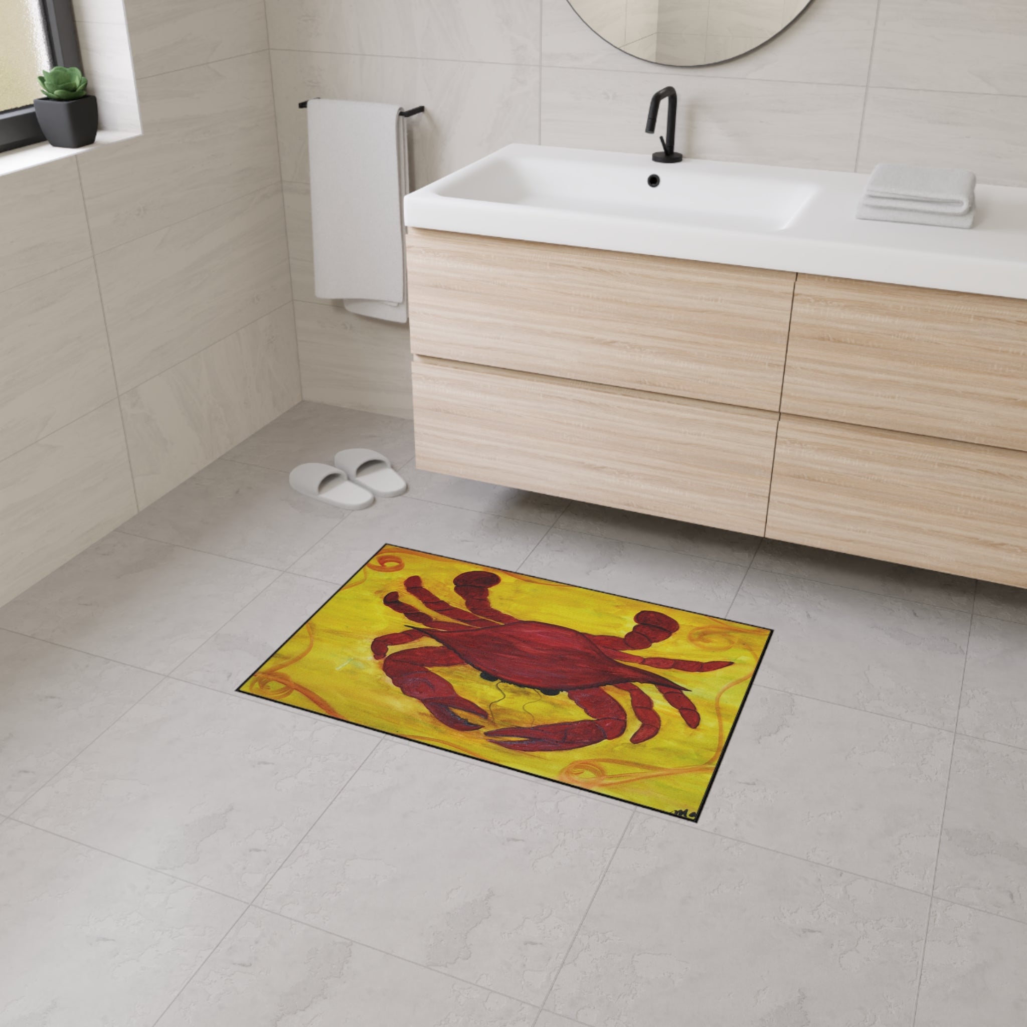 Red Crab Heavy-Duty Floor Mat — Coastal Nautical Doormat