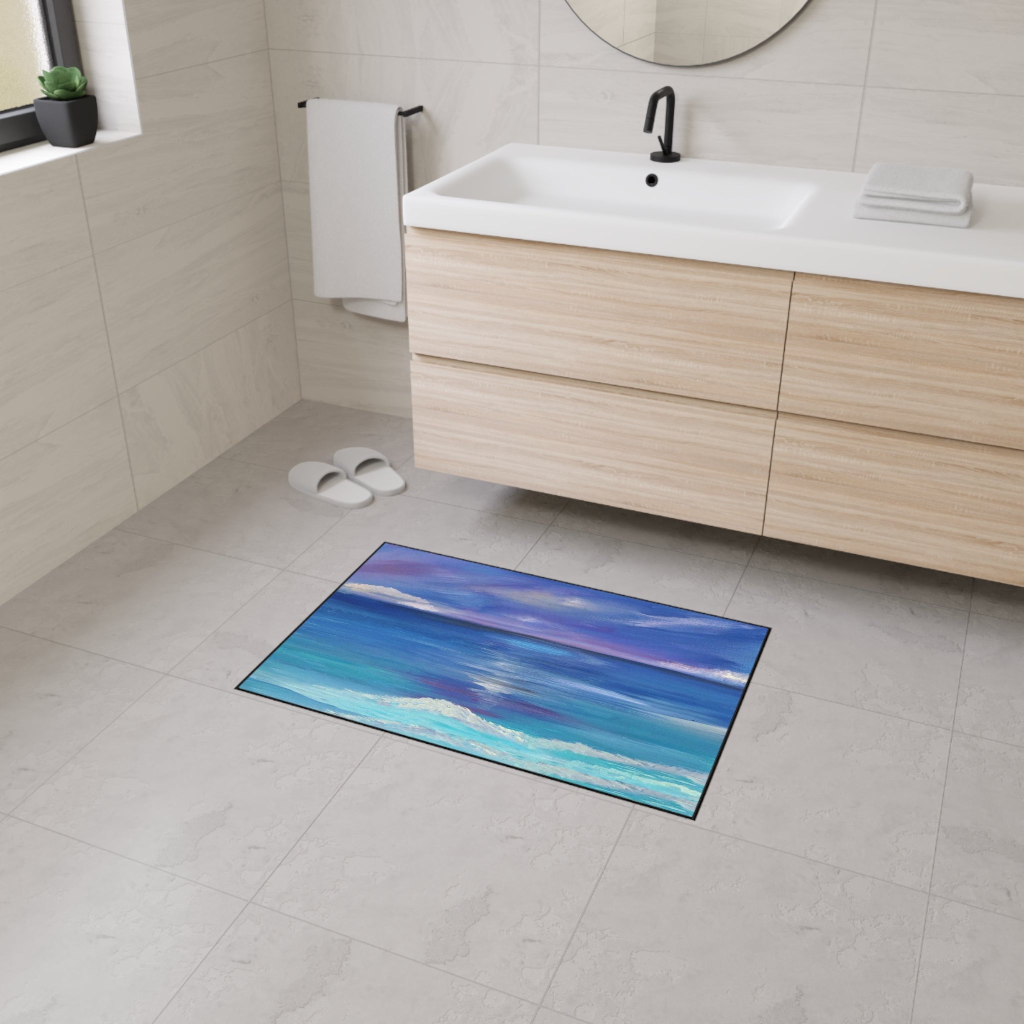 Ocean Panorama Heavy Duty Floor Mat — Seascape Welcome Mat