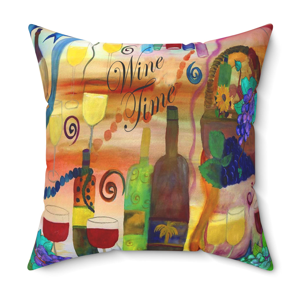 Wine Time Decorative Pillow