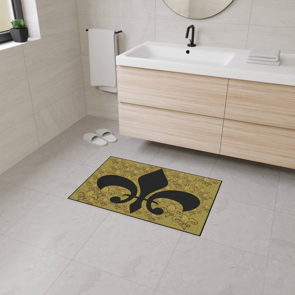 Fleur-de-Lis Heavy Duty Floor Mat – Durable Entry Rug with Classic French Emblem
