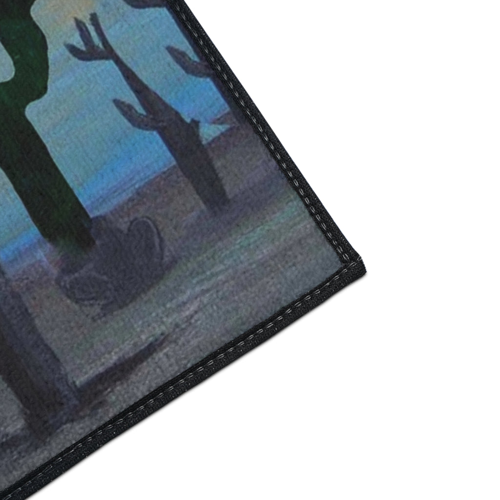 Desert Sunset Cactus Floor Mat — Heavy Duty Welcome Rug