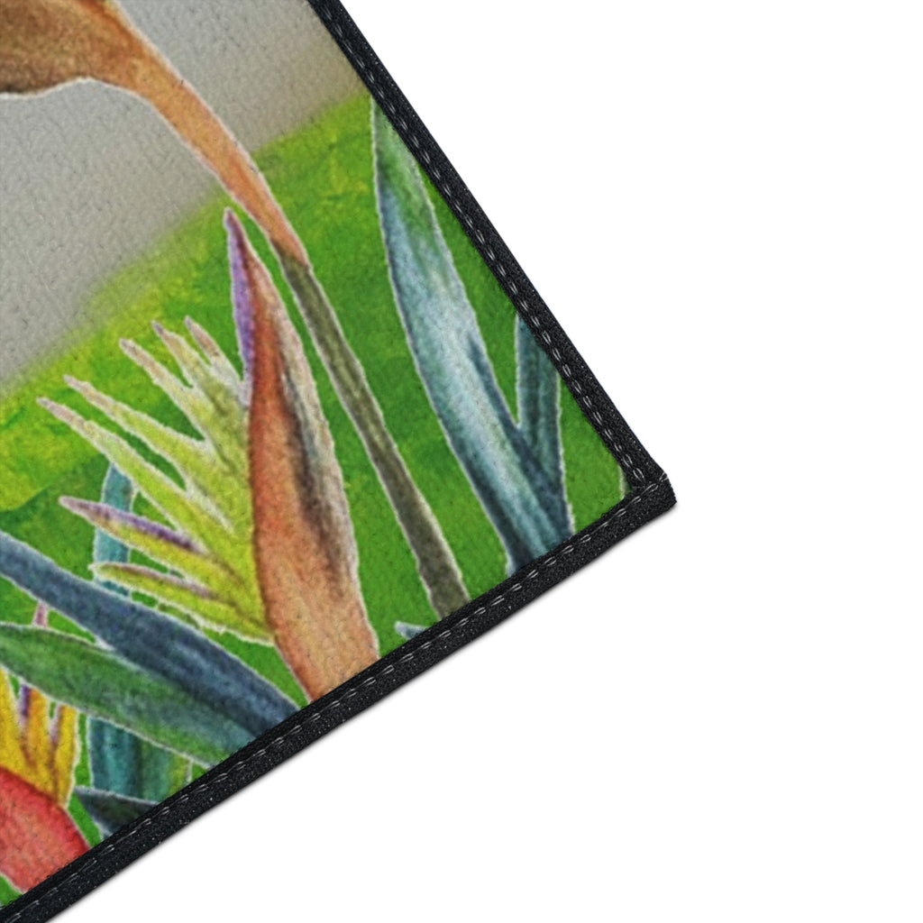 Bird of Paradise Floral Floor Mat - Heavy Duty Entry Rug