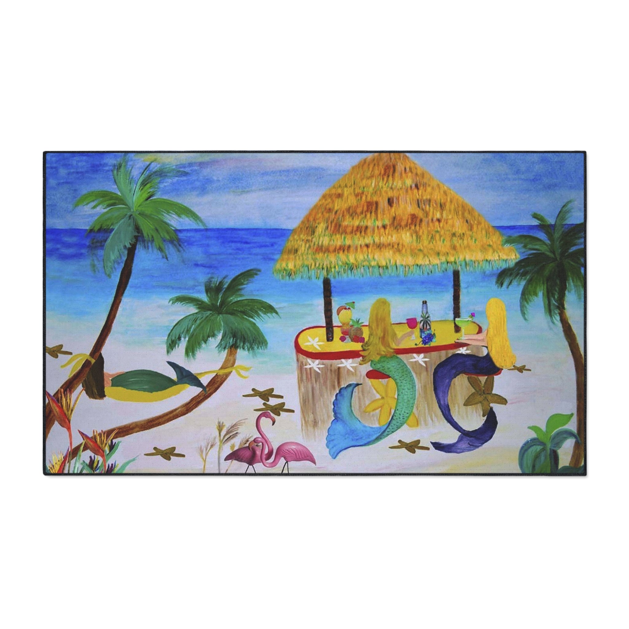 Tropical Mermaid Beach Mat — Heavy Duty Outdoor/Indoor Doormat